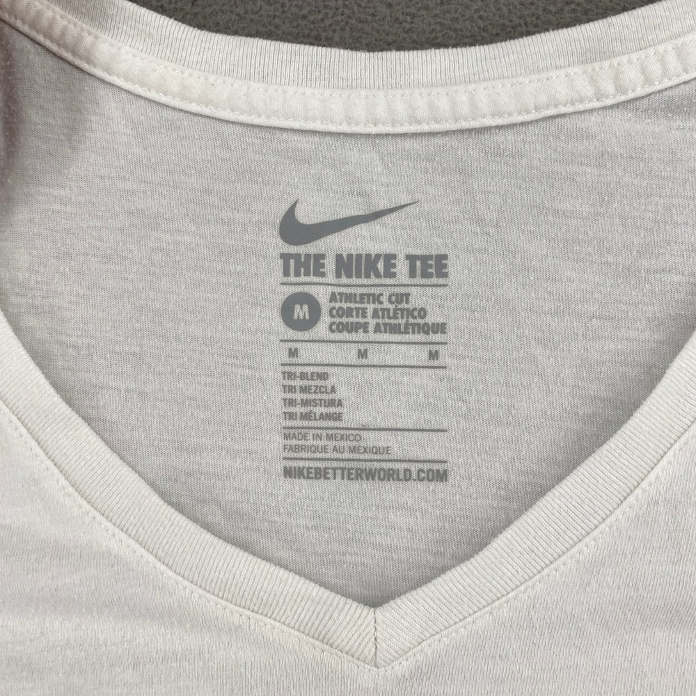 Nike Pittsburgh Steelers V-Neck T-Shirt Womens Medium White Tri-Blend Athletic - Picture 6 of 11